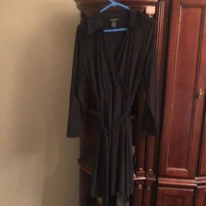 Size 14/16 long sleeve belted black dress